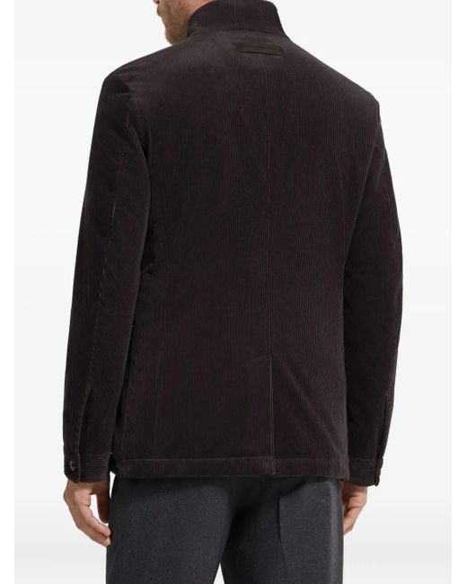 メンズ Zegna コーデュロイ ジャケット Black