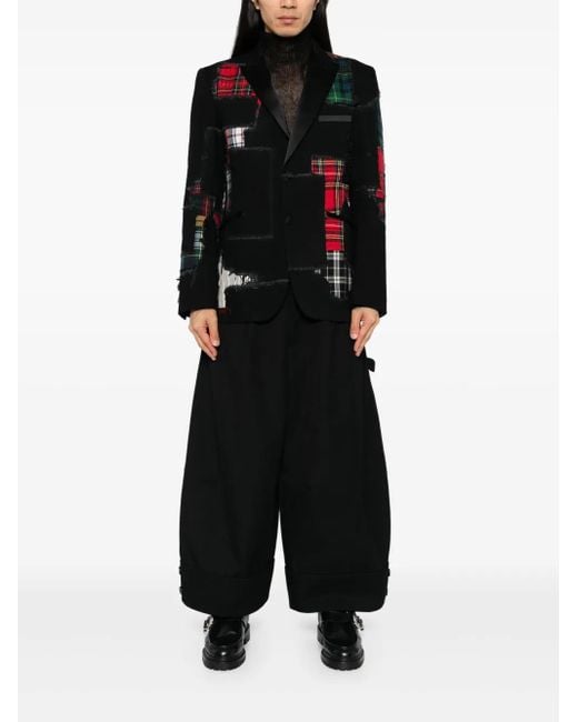 Junya Watanabe Black Patchwork Blazer for men