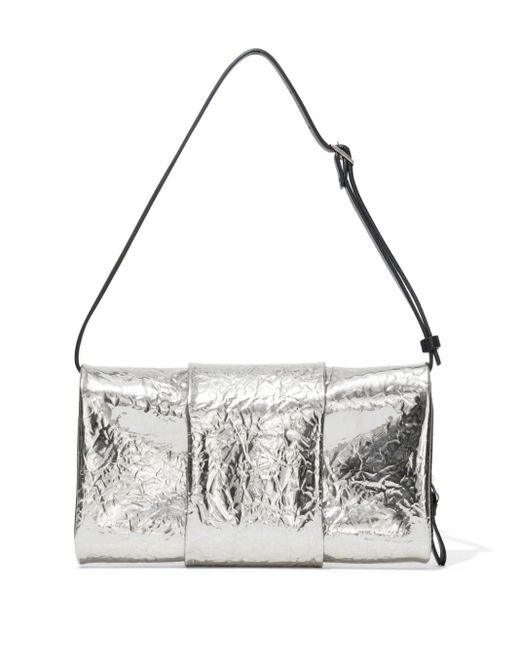 Proenza Schouler Flip Metallic-effect Leather Shoulder Bag