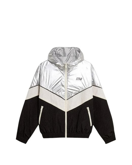 Golden Goose Deluxe Brand White Star Patchwork Windbreaker Jacket