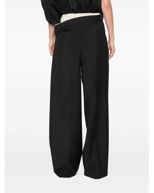 Pantalon Ample À Taille Double Rohe en coloris Black