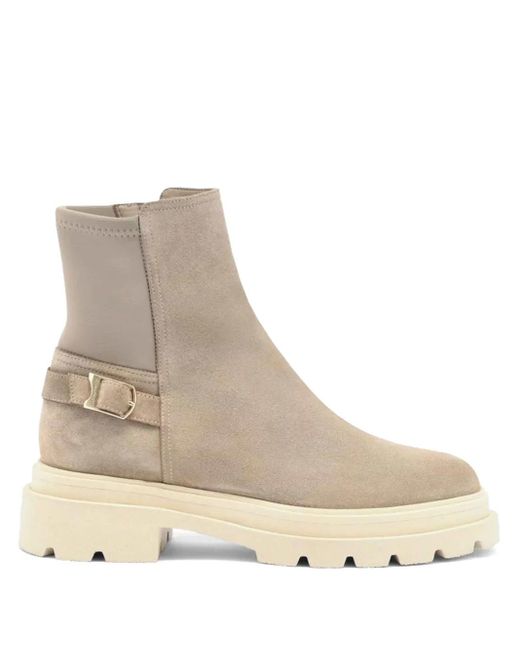 Santoni Natural Wildlederstiefel