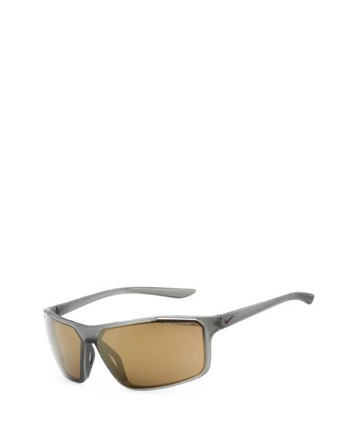 Nike Gray Windstorm Rectangle-Frame Sunglasses