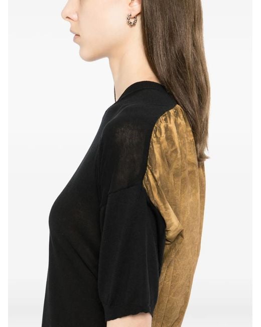 Uma Wang Black Tied-Waist Top