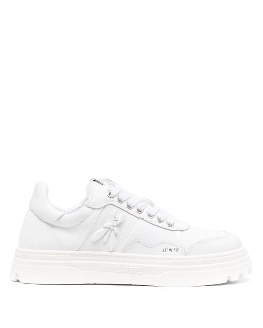 Patrizia Pepe Sneakers Met Logopatch in het White