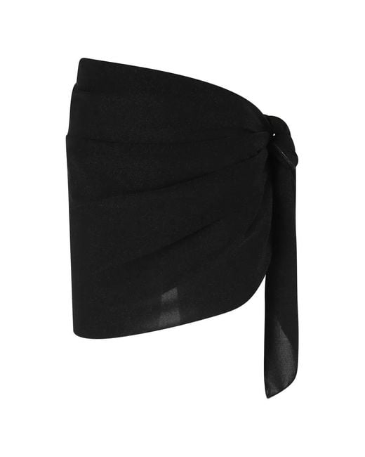 Mc2 Saint Barth Black Sery Knotted Sarong Skirt