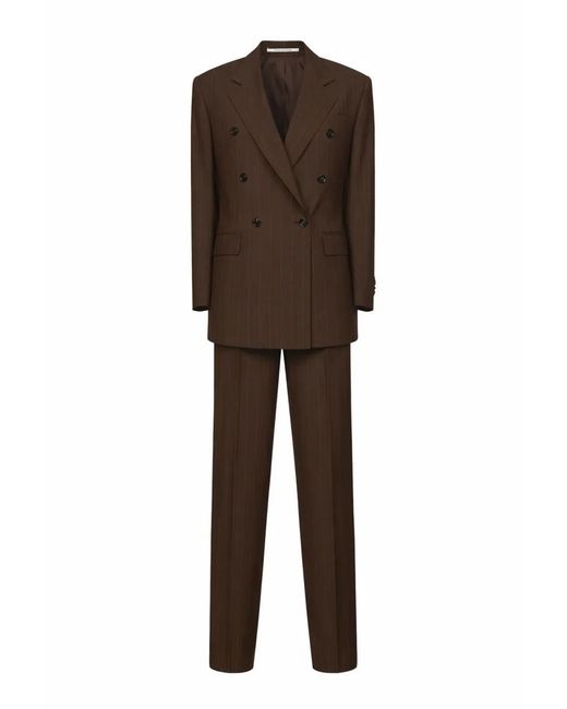 Tagliatore Lorelei ピンストライプ ダブルスーツ Brown