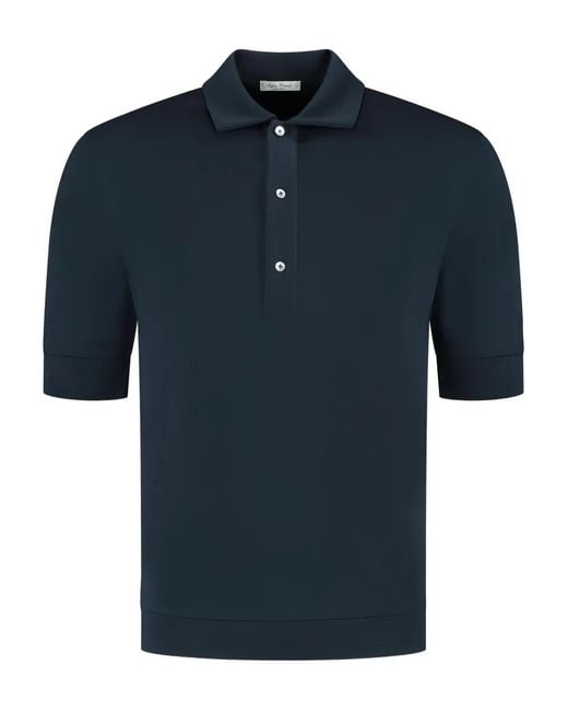 STEFAN BRANDT Blue Pima Cotton Polo Shirt for men