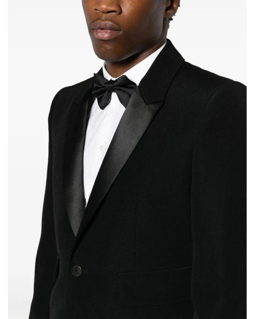 SAPIO Black Single-Breasted Cotton-Wool Blazer for men