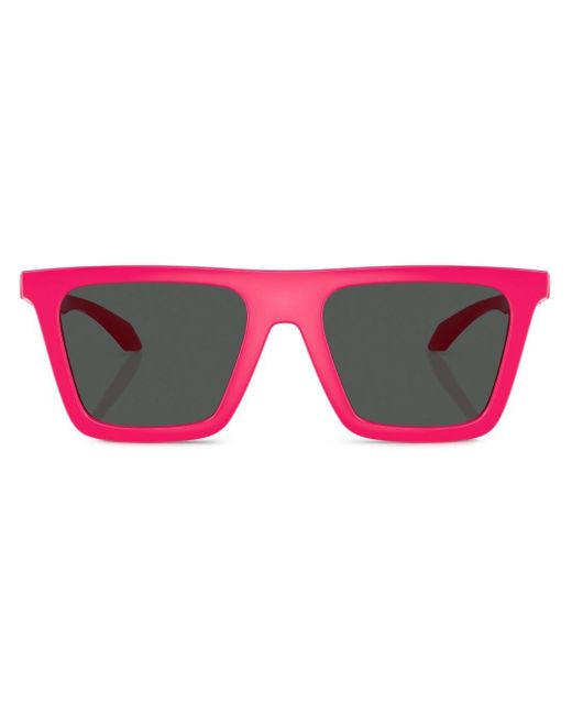 Versace Pink Greca-detail Square-frame Sunglasses for men