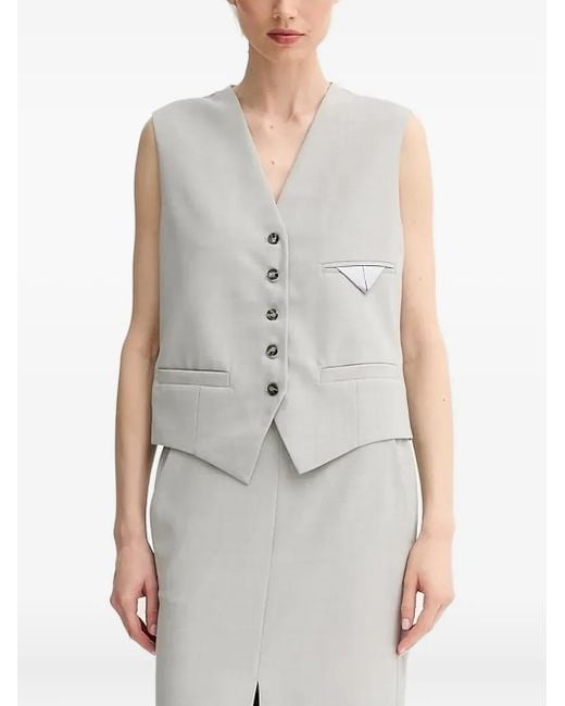 Day Birger et Mikkelsen Gray Button-Fastening Vest