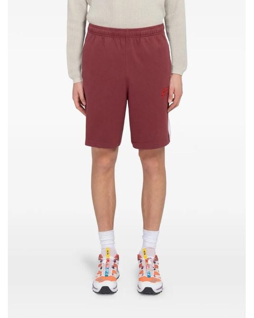 Stussy Red Striped Jersey Shorts