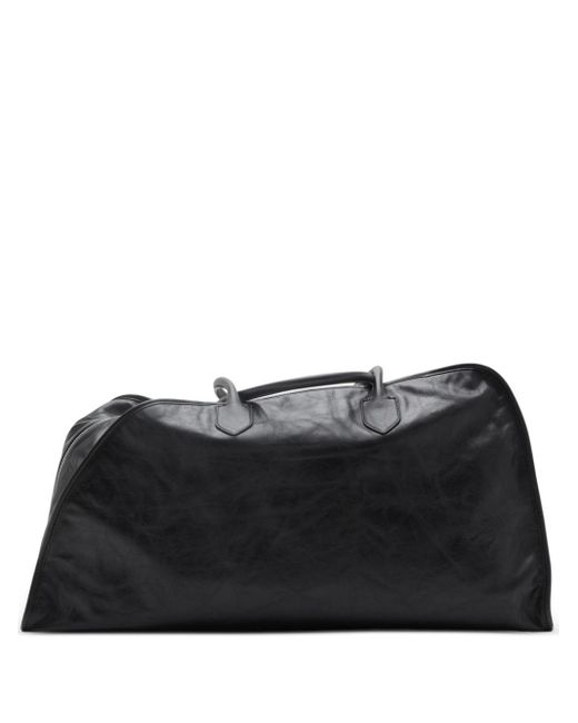 Burberry Black Large Shield Leather Duffle Bag for men