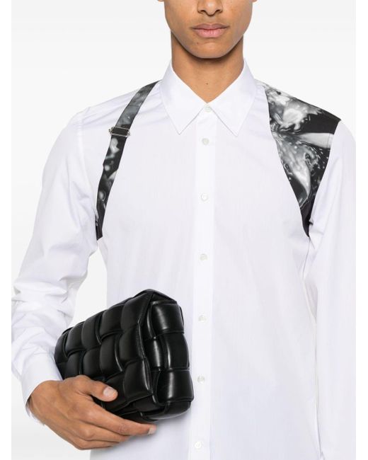Camisa con estampado Harness Wax Flower Alexander McQueen de hombre de color White