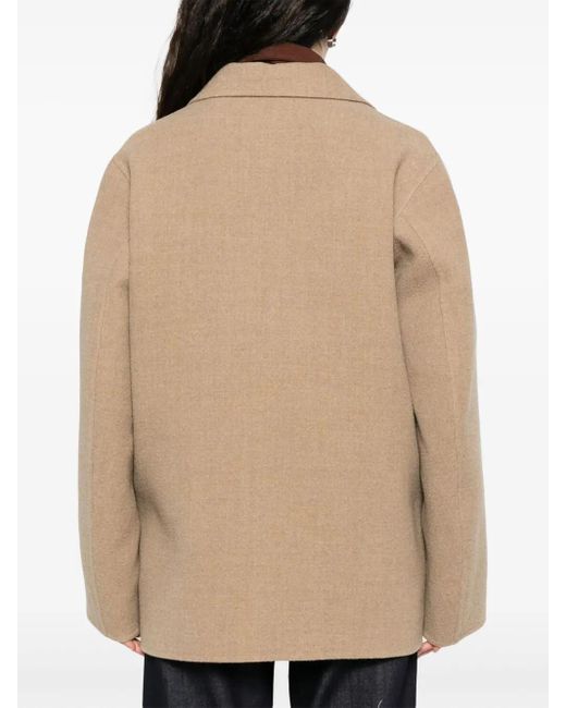 Sofie D'Hoore Natural Correggio Double-Breasted Wool Coat