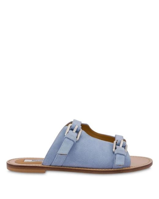 Moschino バックル サンダル Blue