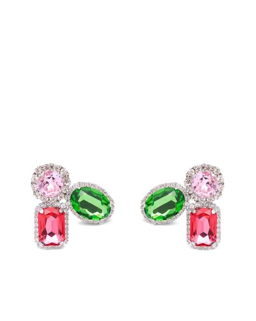 Area クリスタル ピアス Green