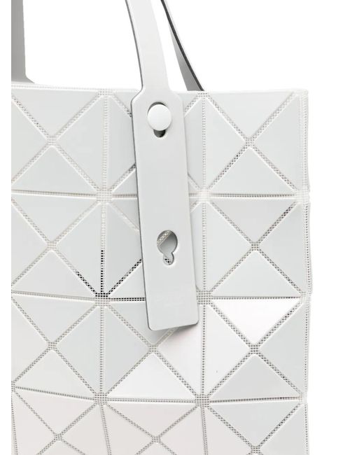 Issey Miyake White Lucent Metallic Tote Bag