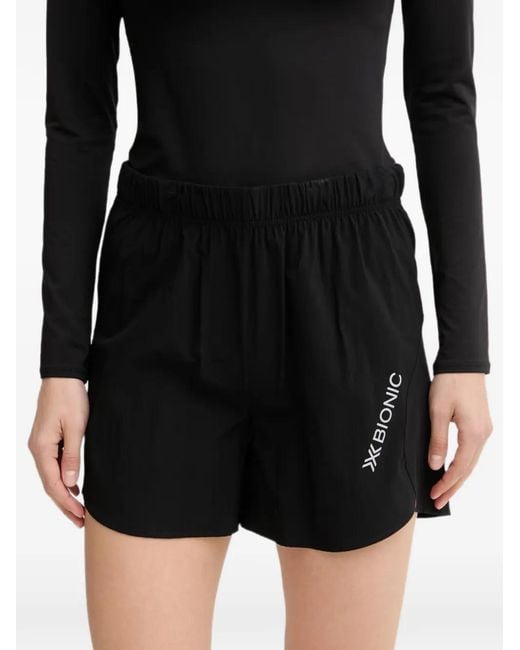 X Bionic Black Logo-Print Elasticated Shorts