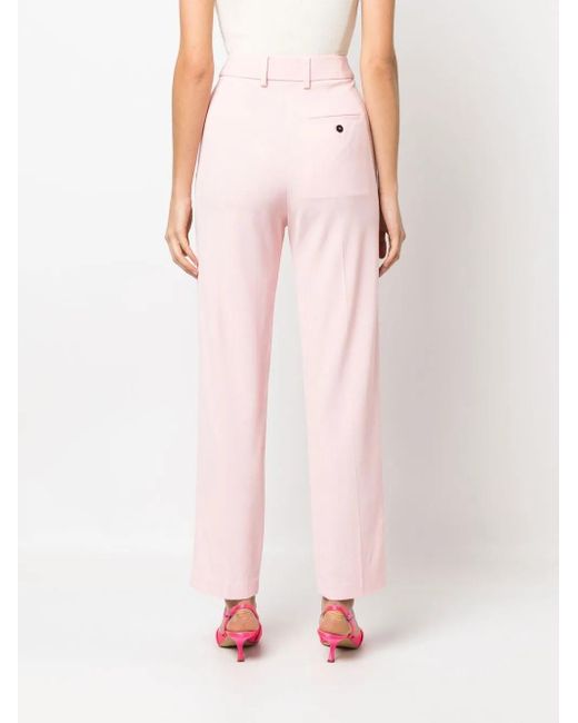 Forte Forte Pink Hose Mit Hohem Bund