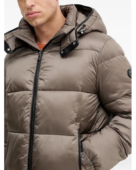 Joop! Brown Ambro Hooded Puffer Jacket for men
