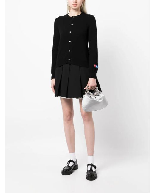 COMME DES GARÇONS PLAY Black X The Artist Invader Pixelated-Appliqué Cardigan