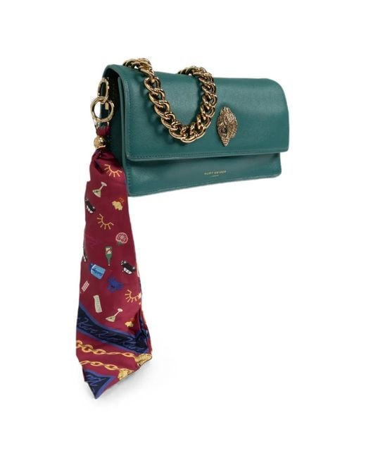 Kurt Geiger Green Sloane Soft Leather Shoulder Bag