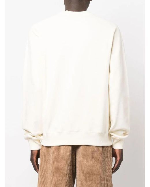 MSGM White Logo-Print Sweatshirt for men