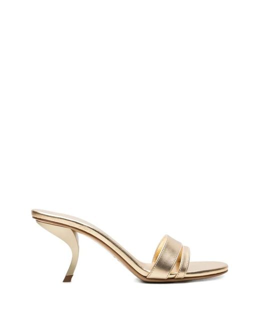 Gia Borghini Natural Two-Strap Sandals