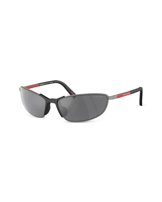 Prada Gray Linea Rossa Sunglasses for men