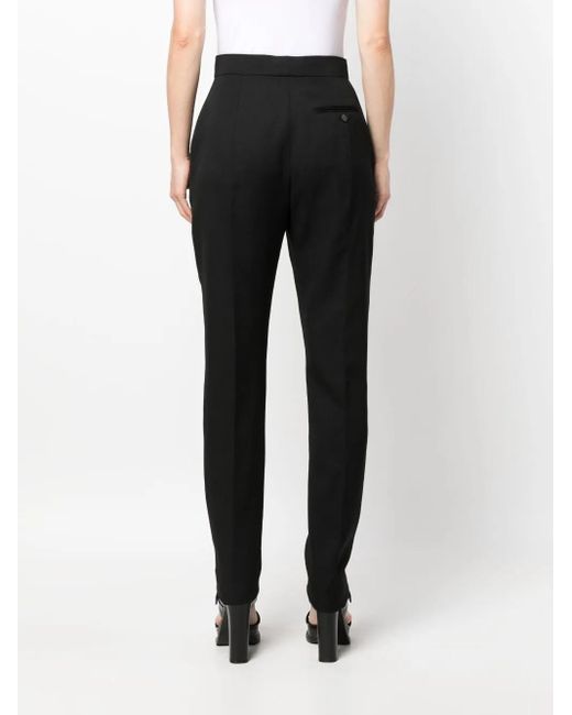 McQueen Black Zip-Embellished Wool Trousers