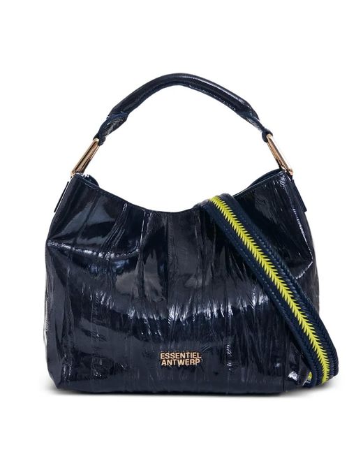 Bolso shopper con placa del logo Essentiel Antwerp de color Blue