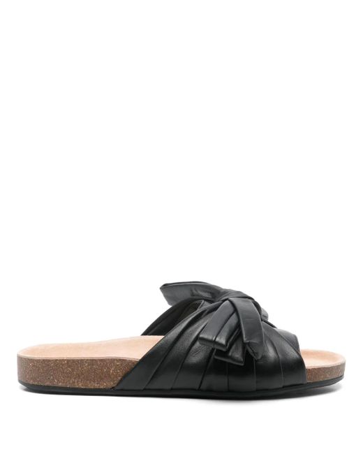 J.W. Anderson Black Bow-Detailed Slides