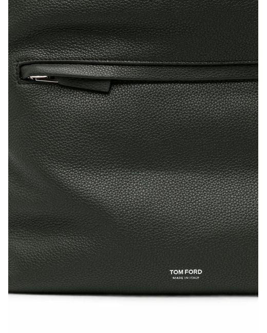 Tom Ford Black Leather Backpack for men