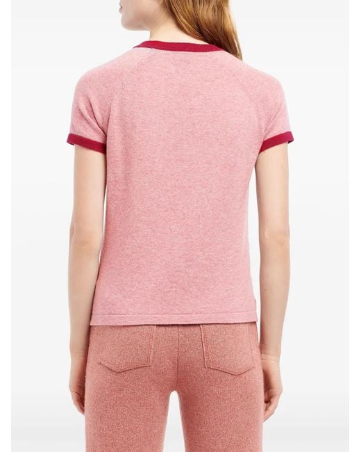 Barrie Pink Cashmere T-Shirt