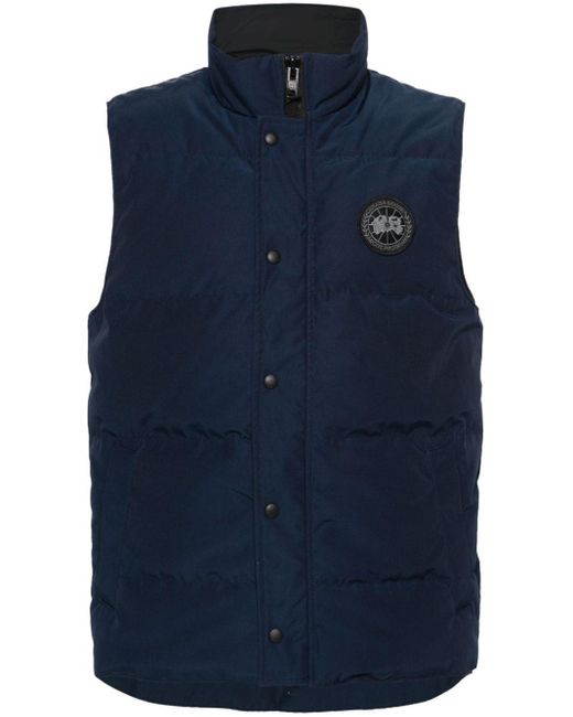 Canada Goose Blue Logo-patch Quilted Gilet for men