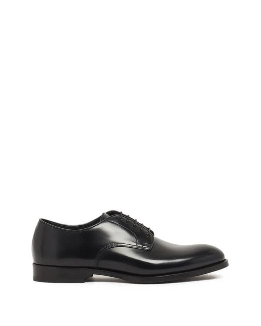 Doucal's Black Chaussures Lacées À Fini Poli for men