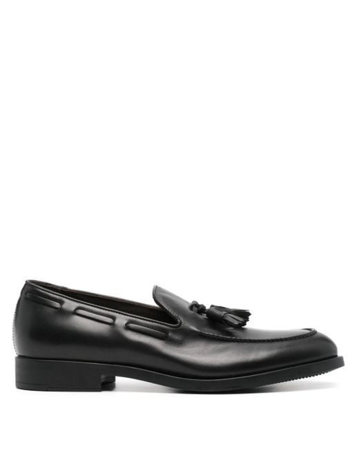 Fratelli Rossetti Black Leather Boat Shoes for men