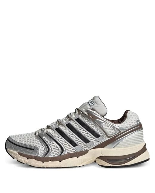 Adidas White Adistar Control 5 Three-Stripe Sneakers