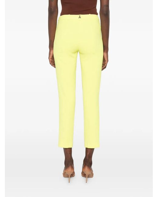 Patrizia Pepe Yellow Belt-Loop Pocket Trousers