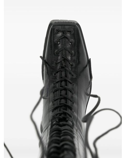 Alexander Wang Black Terrain Lace-up Leather Boots