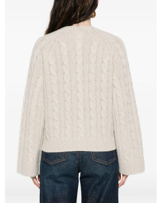 Cárdigan Virginie de punto de ochos Doen de color White