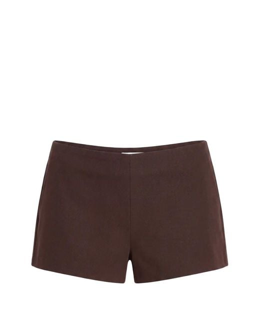Reformation Purple June Low-Rise Mini Shorts