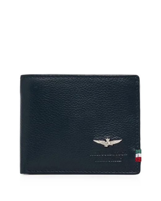 Aeronautica Militare Blue Logo-Plaque Wallet for men