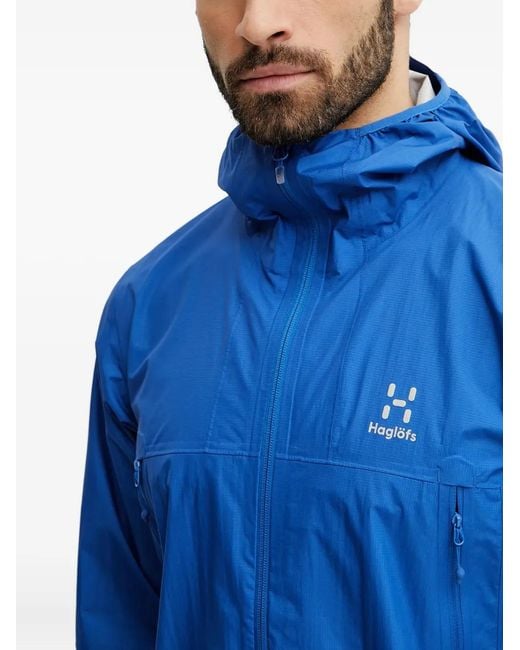 Haglöfs Blue Zip Hooded Performance Jacket for men