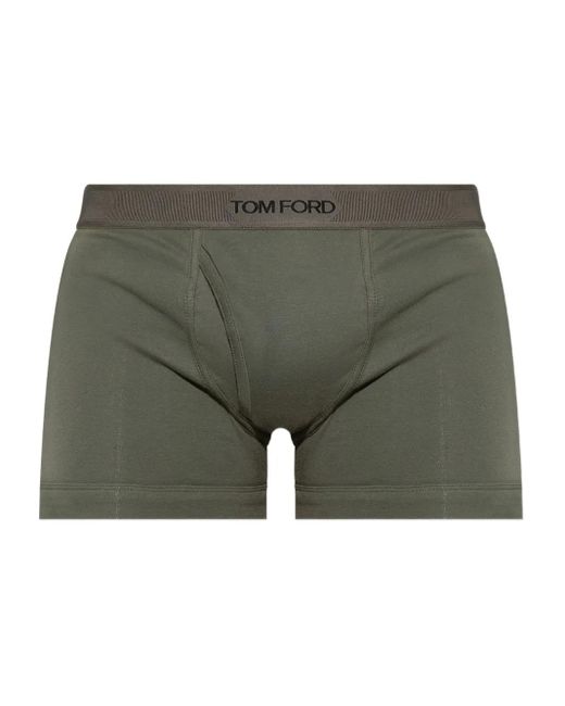 メンズ Tom Ford ロゴ ボクサーパンツ Green
