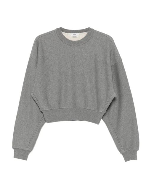 Agolde Gray Cropped Sweatshirt