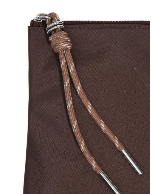 Bimba Y Lola Brown Medium Mocha Nylon Clutch Bag