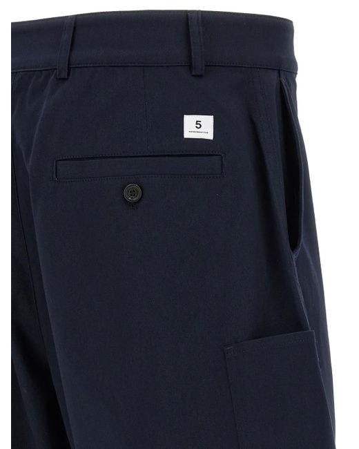 Department 5 Blue Logo-Patch Shorts for men