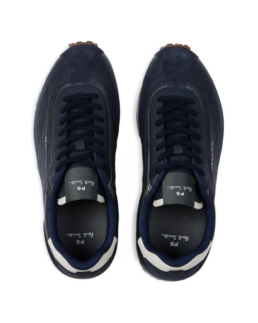Paul Smith Blue Striped Panelled Sneakers for men